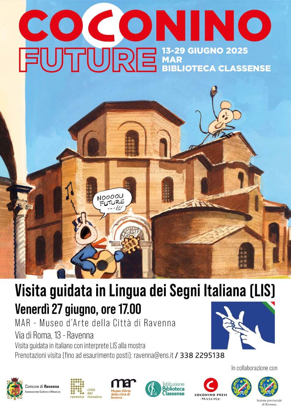 Locandina della visita guidata nella Lingua dei Segni Italiana.