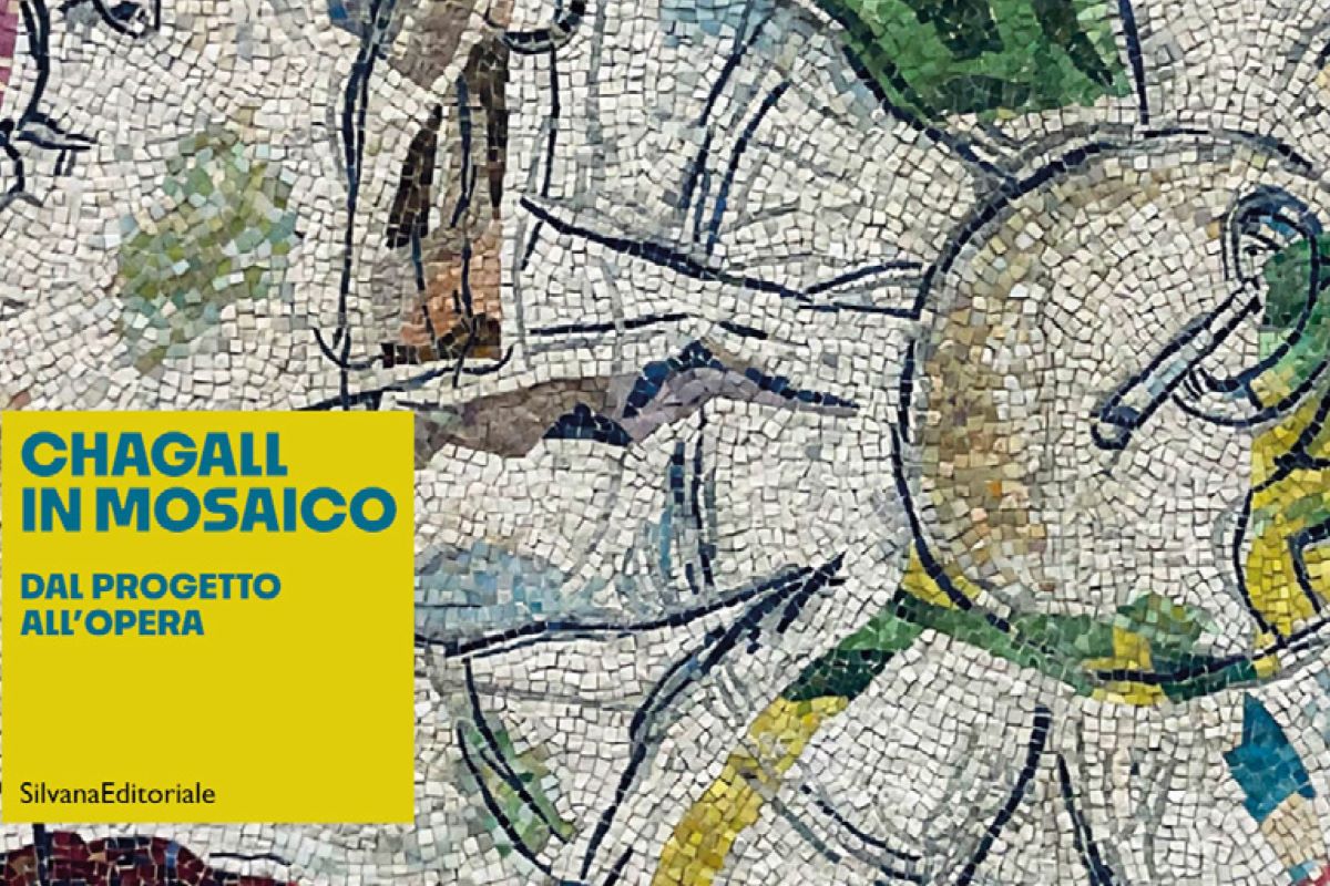 Dettaglio della copertina del catalogo Chagall in mosaico. Dal progetto all'opera.