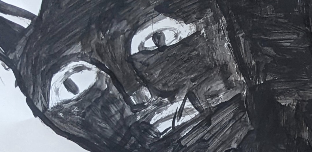 particolare di un'opera di un lavoro esposto nella mostra