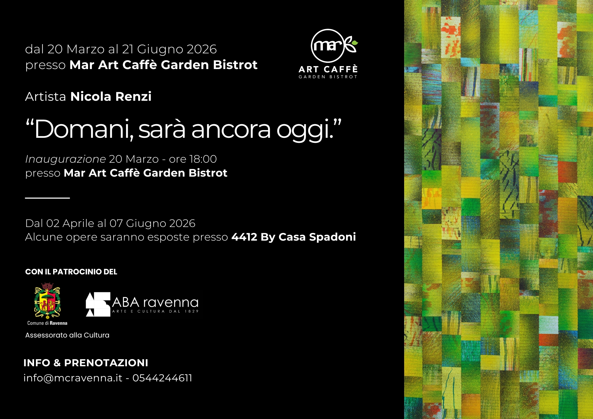 locandina della mostra “Domani, sarà ancora oggi.”