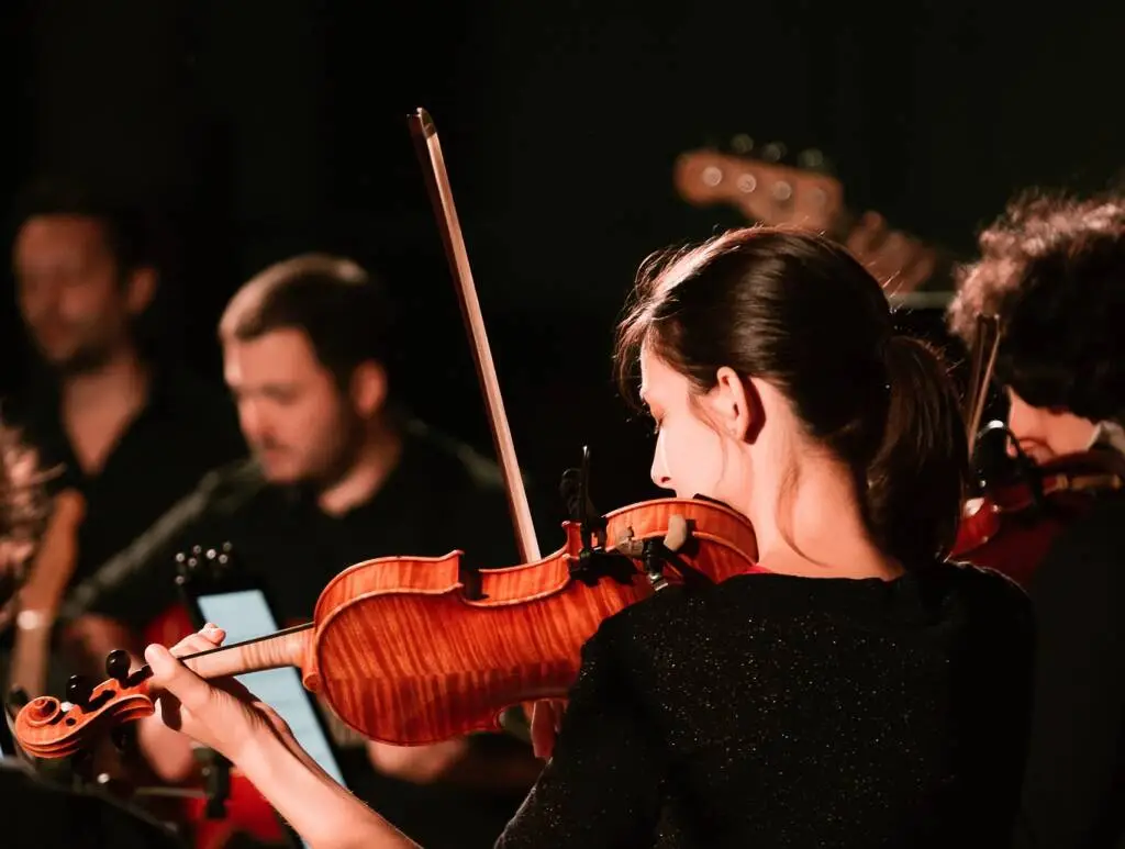 foto con La Corelli mentre si esibiscono