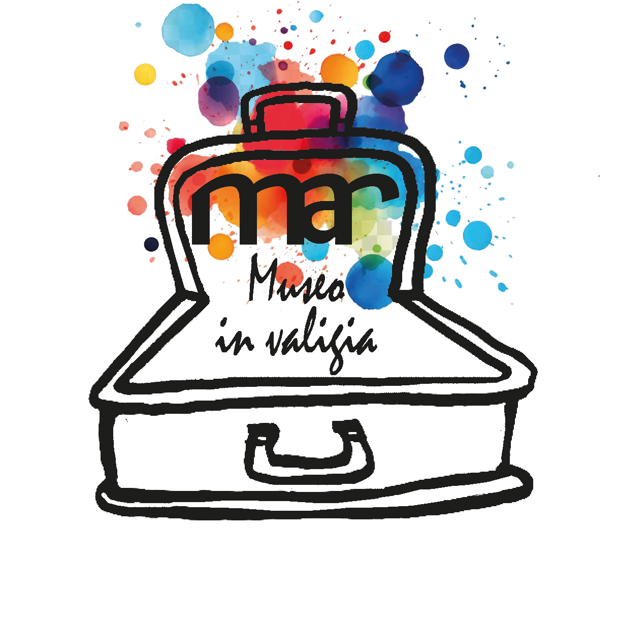logo disegno del MAR in valigia